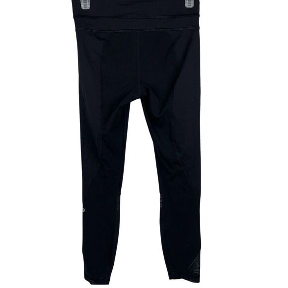 LULULEMON Front Zip Black Leggings Size 2 - Picture 1 of 3